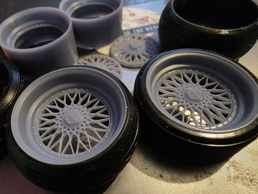 BBS RS staggered Stretched Rubber tyres