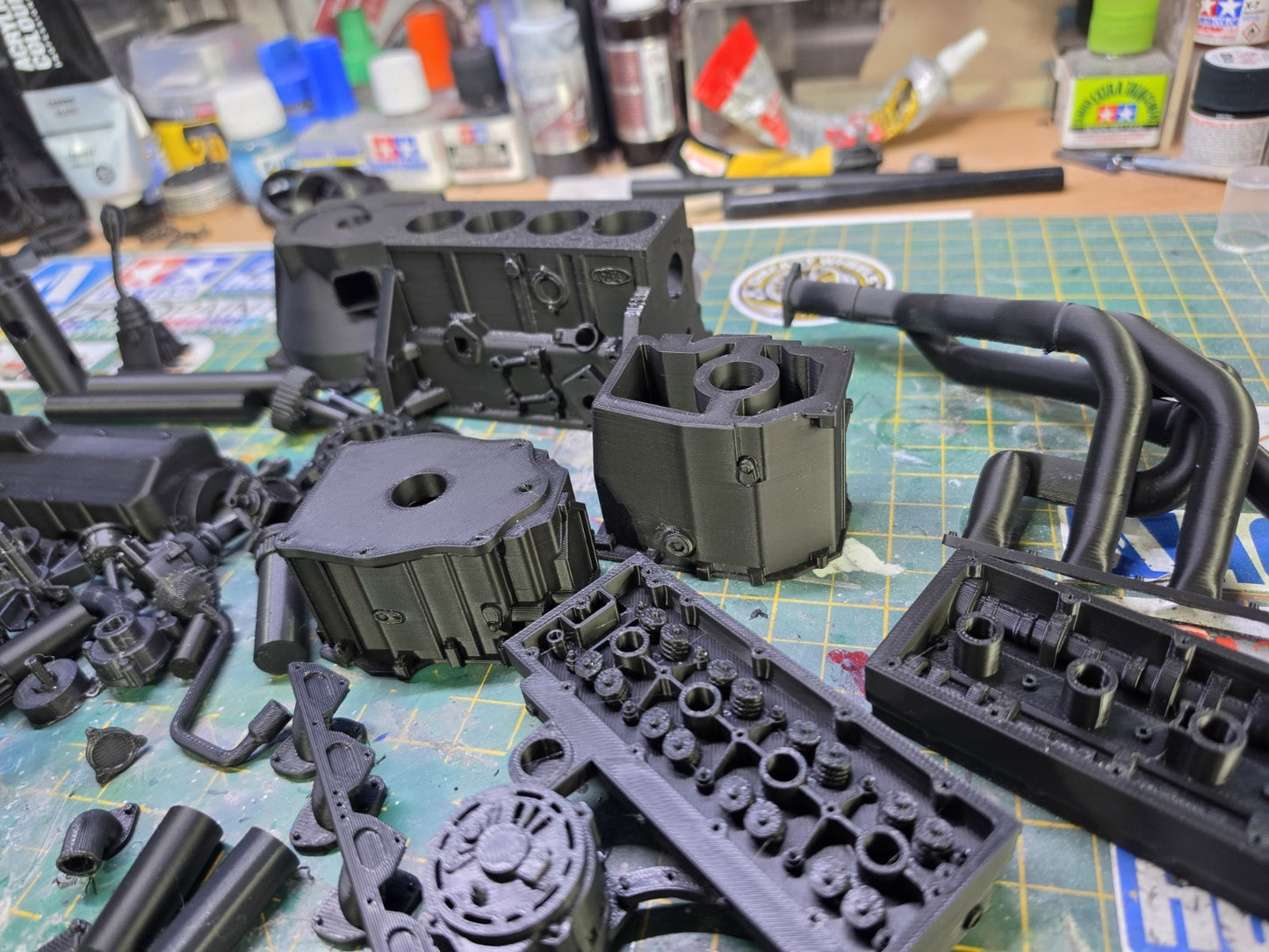 1/4 Scale 3D PRINTED FORD BDA Engine And Gearbox For DESK DISPLAY Or GIFT KIT