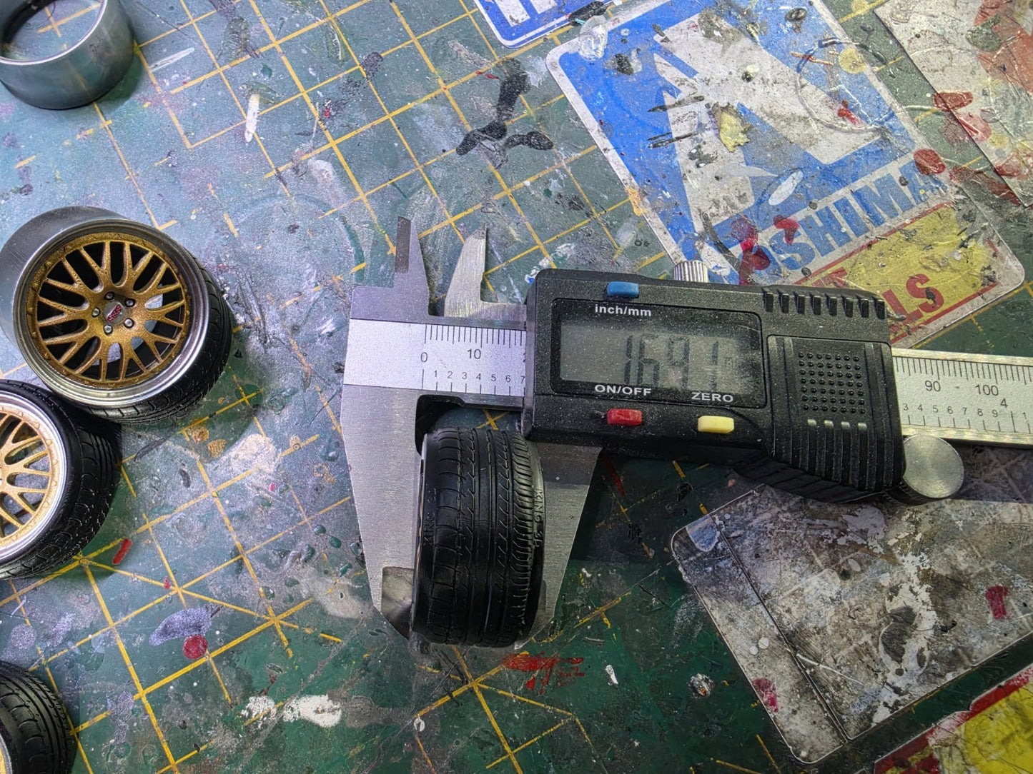 1/18 Scale BBS E88 3d Printed Wheels & RESIN Tyres PRE PAINTED