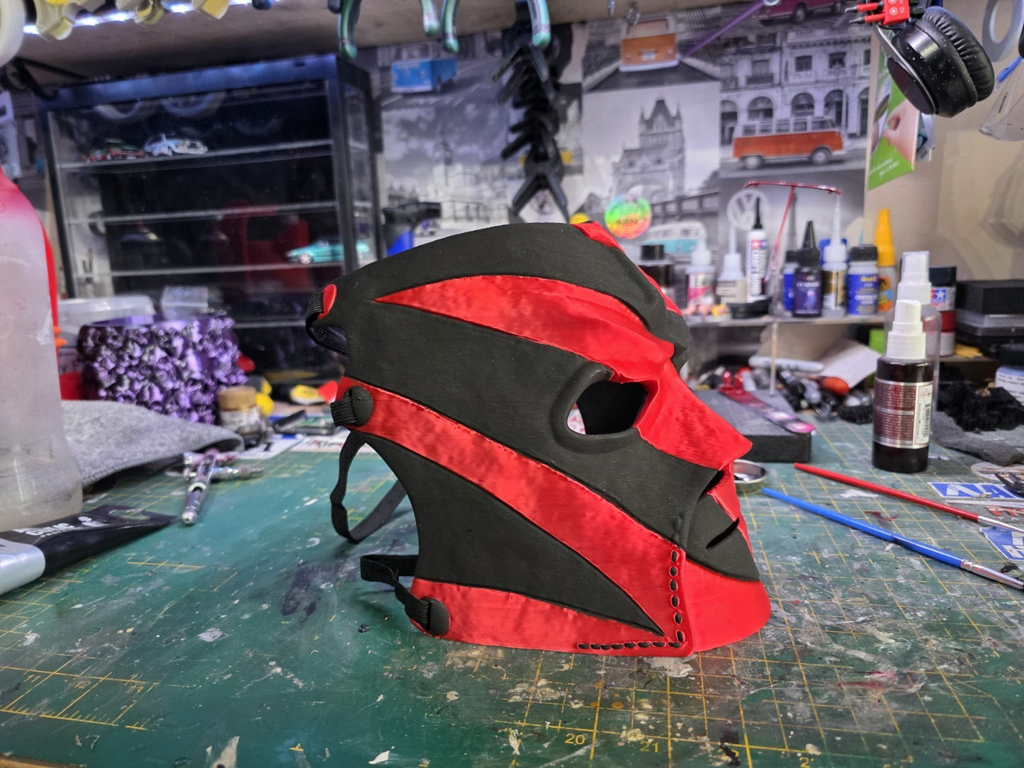 3D PRINTED WWE Kane Mask Wrestling WWF