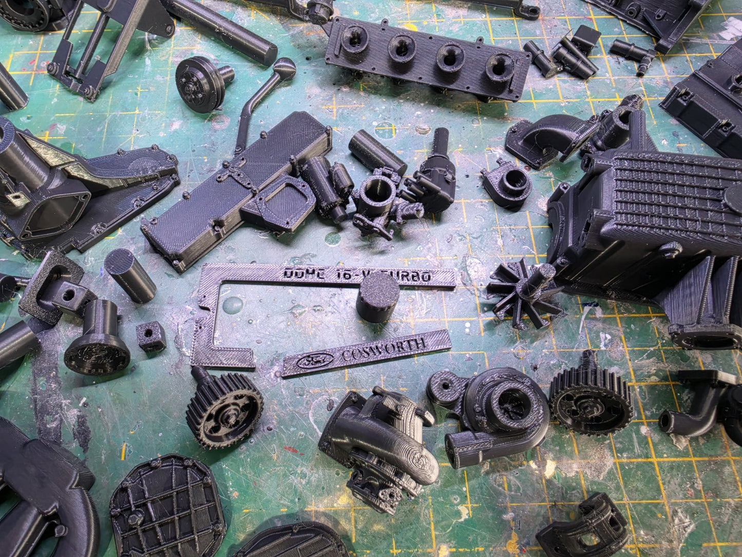 1/5 Scale 3D PRINTED FORD YB Engine And Gearbox For DESK DISPLAY Or GIFT KIT
