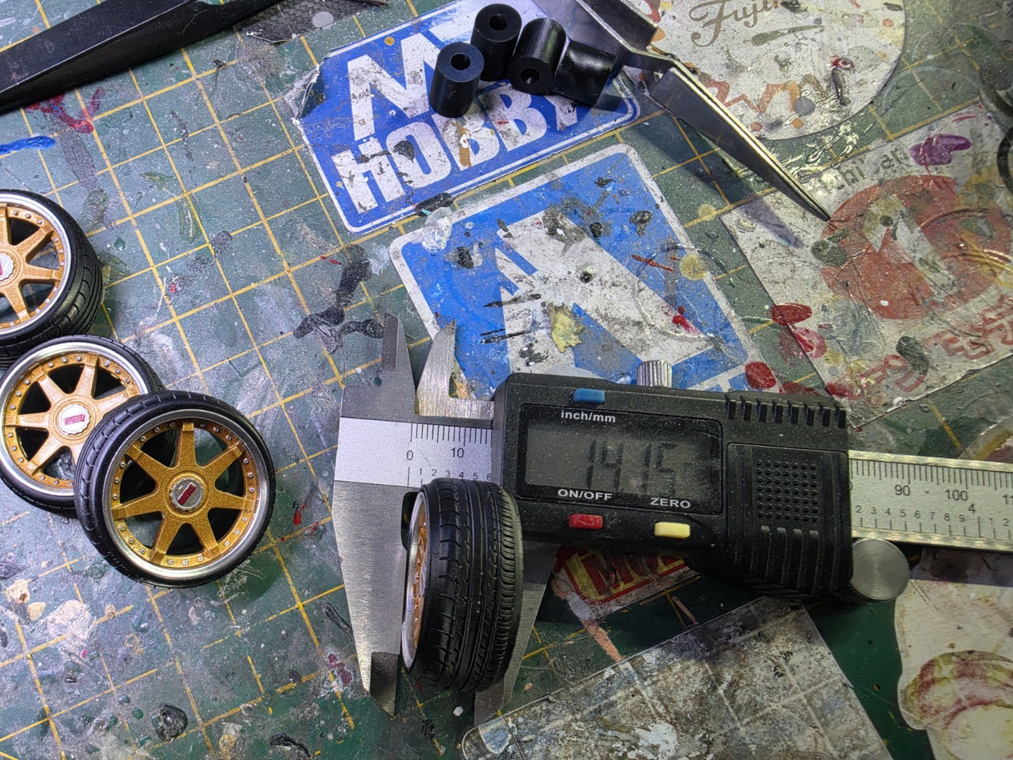 1/18 Scale BBS RT700 3d Printed Wheels & Tyres PRE PAINTED