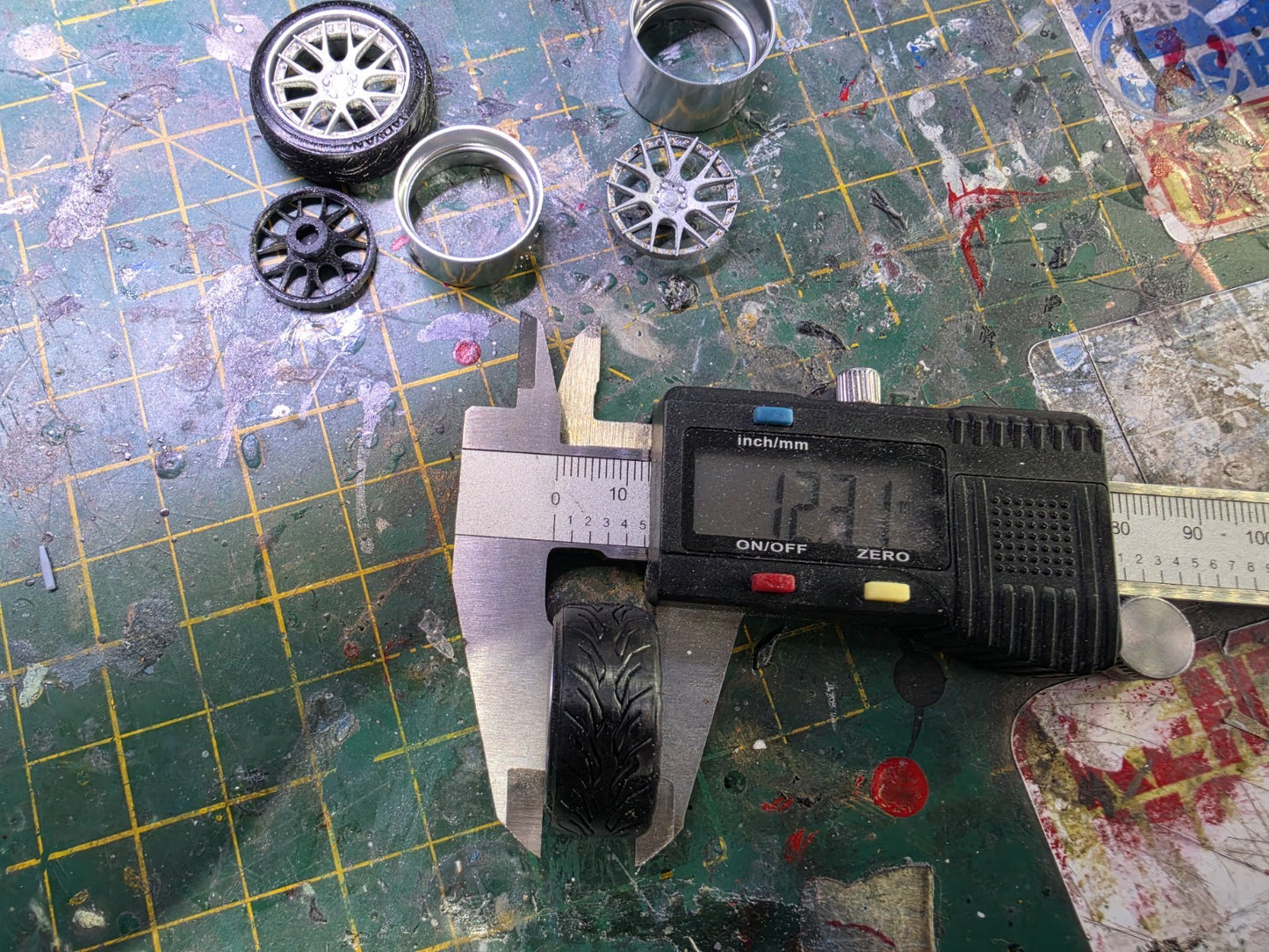 1/24 Scale BBS CHR2 3d Printed Wheels & RUBBER Tyres