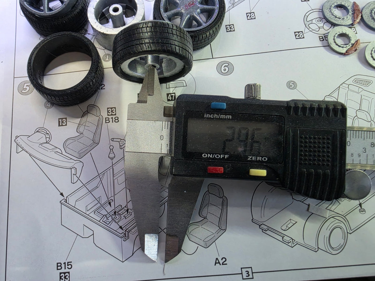 1/18 Scale Ford RS7 3d Printed Wheels & RESIN Tyres ONLY Pre-painted Grey