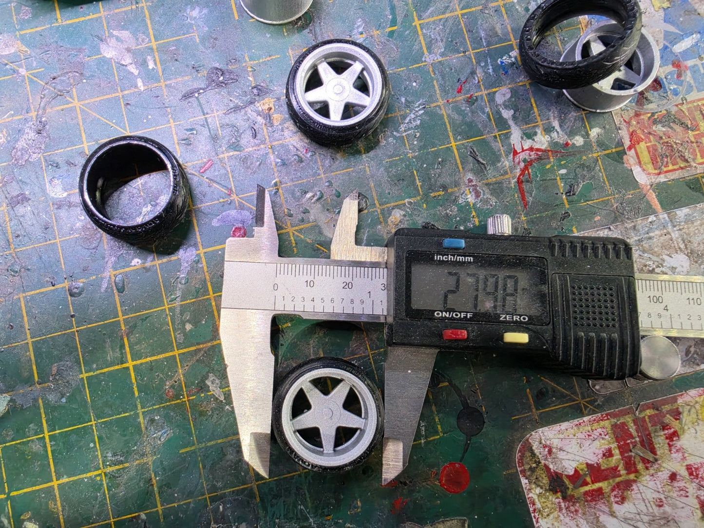 1/24 Scale BROCK B1 3d Printed Wheels & RUBBER Tyres
