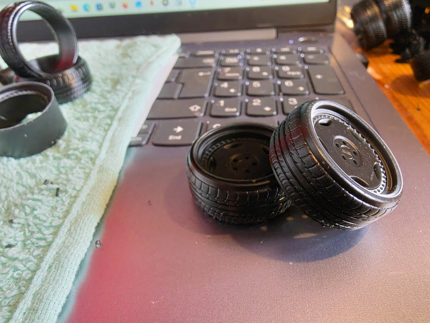 1/18 Scale 33mm OZ Breyton 3d Printed Wheels And Rubber Tyres