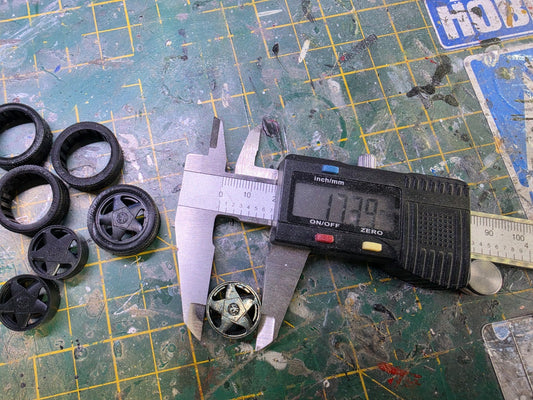 1/24 Scale Vauxhall Cavalier TD 3d Printed Wheels
