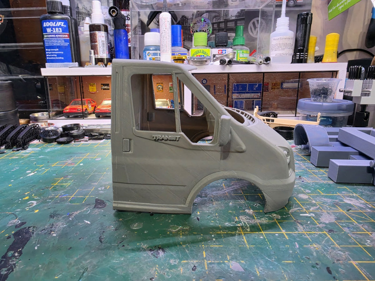 1/18 Ford Transit Recovery Lorry 3D Printed Model Kit Beavertail FULL KIT