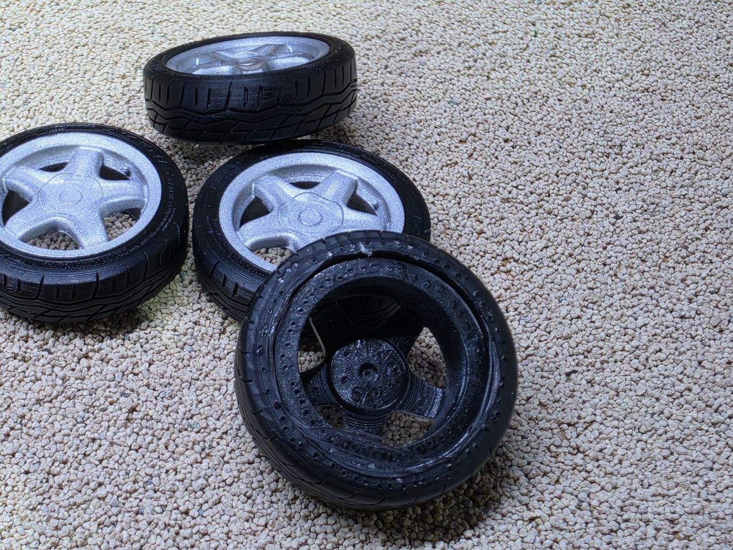 1/18 Scale Alessio Speedline 3d Printed Wheels & RESIN Tyres