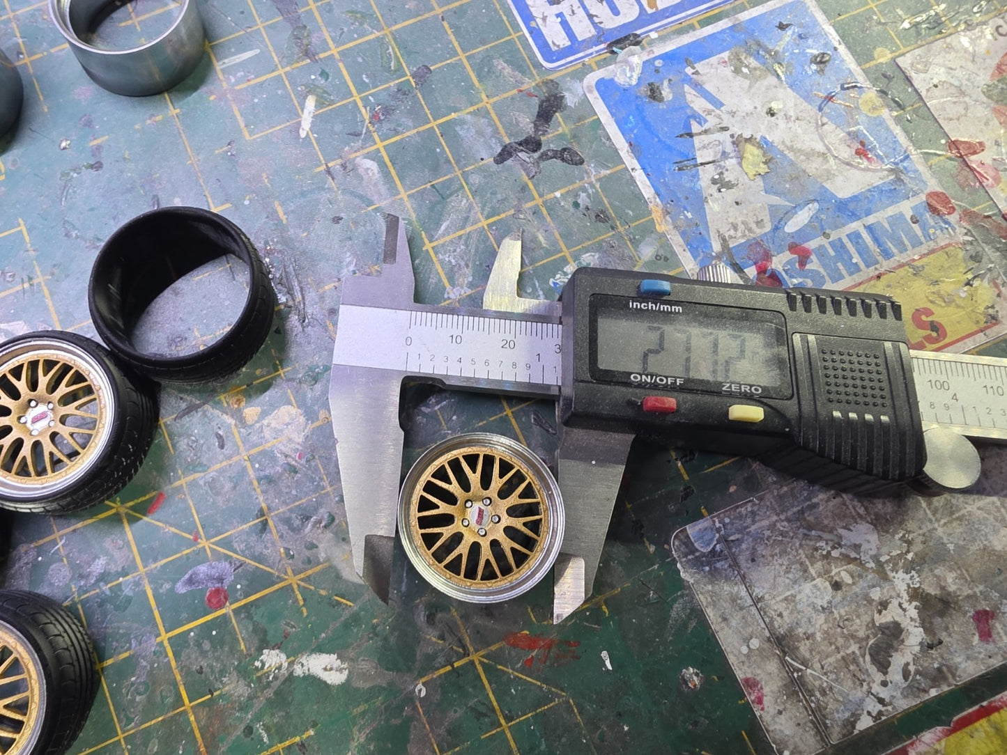 1/18 Scale BBS E88 3d Printed Wheels & RESIN Tyres PRE PAINTED