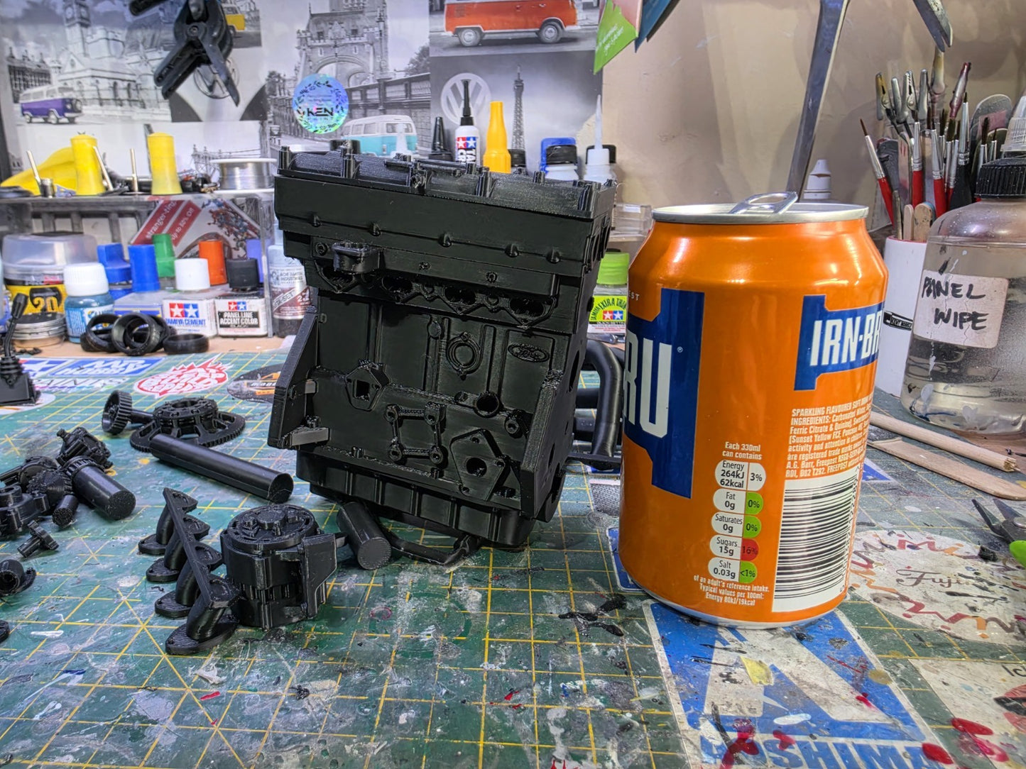 1/4 Scale 3D PRINTED FORD BDA Engine And Gearbox For DESK DISPLAY Or GIFT KIT