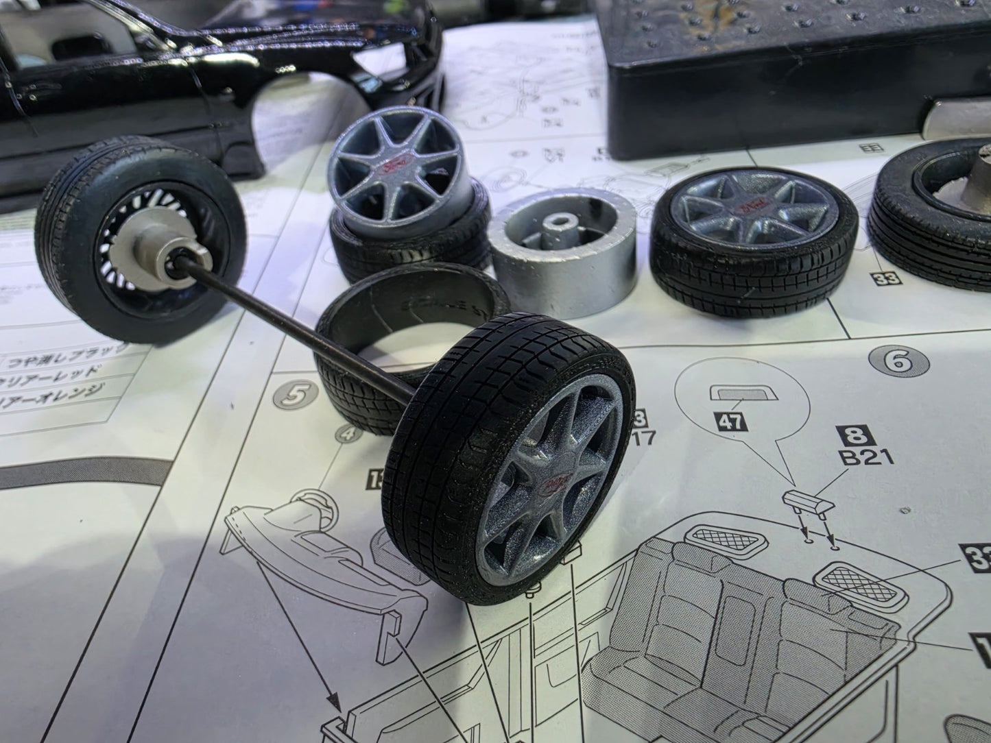 1/18 Scale Ford RS7 3d Printed Wheels & RESIN Tyres ONLY Pre-painted Grey