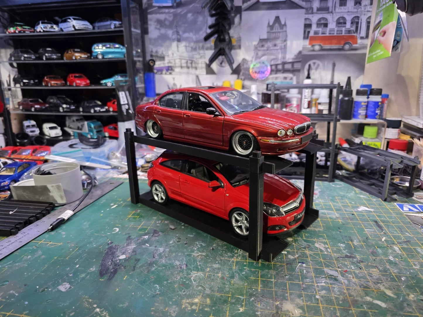 1/18 Scale Model Car 2 Tier Stacker