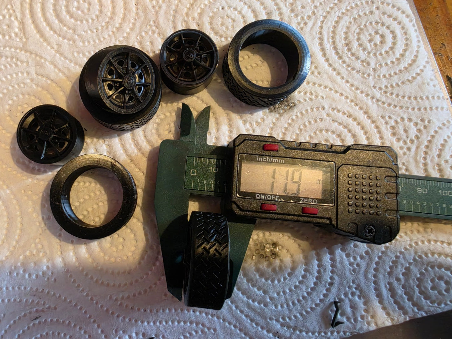 1/18 Scale Dunlop D1 3d Printed Wheels & Tyres