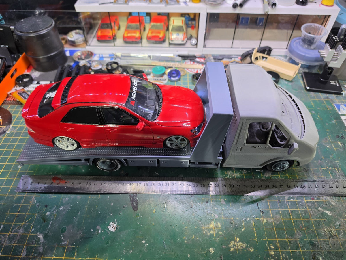 1/18 Ford Transit Recovery Lorry 3D Printed Model Kit Beavertail FULL KIT