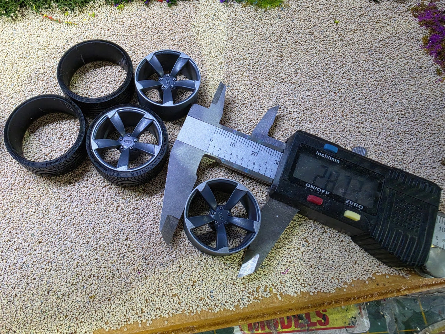 1/18 Scale Audi TTRS 3d Printed Wheels & Tyres ONLY Pre-painted