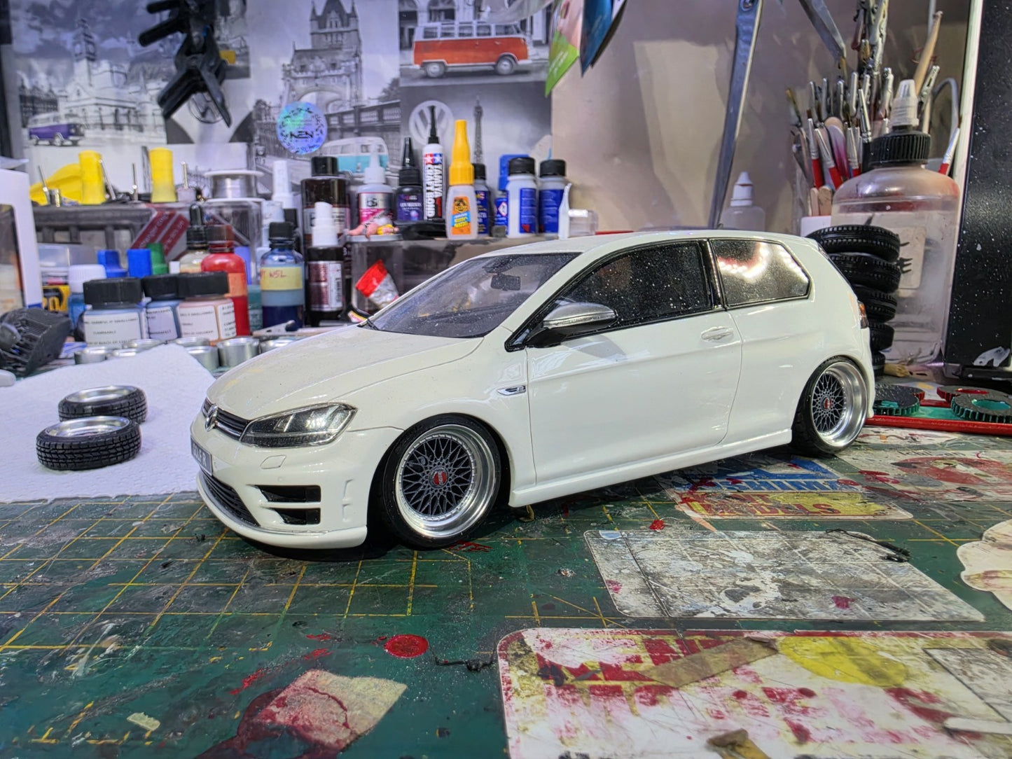 1/18 BBS RS Pre-painted Grey with Tyres RESIN DIECAST MODEL ***SALE ITEM***