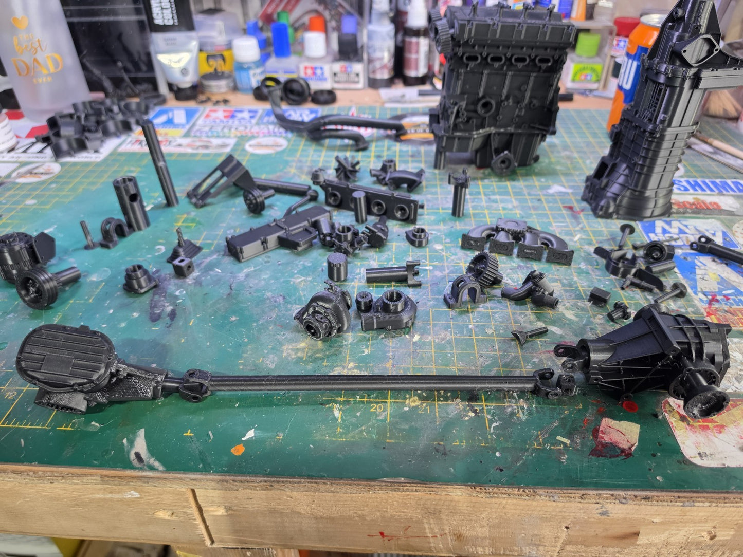 1/5 Scale 3D PRINTED FORD YB Engine And Gearbox For DESK DISPLAY Or GIFT KIT