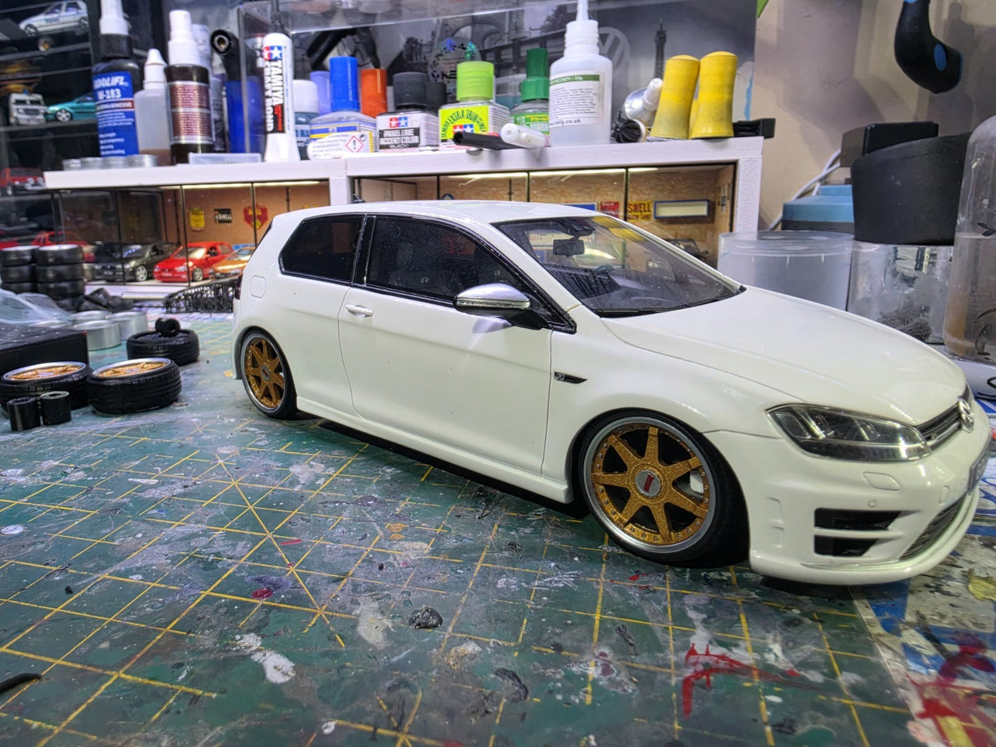 1/18 Scale BBS RT700 3d Printed Wheels & Tyres PRE PAINTED