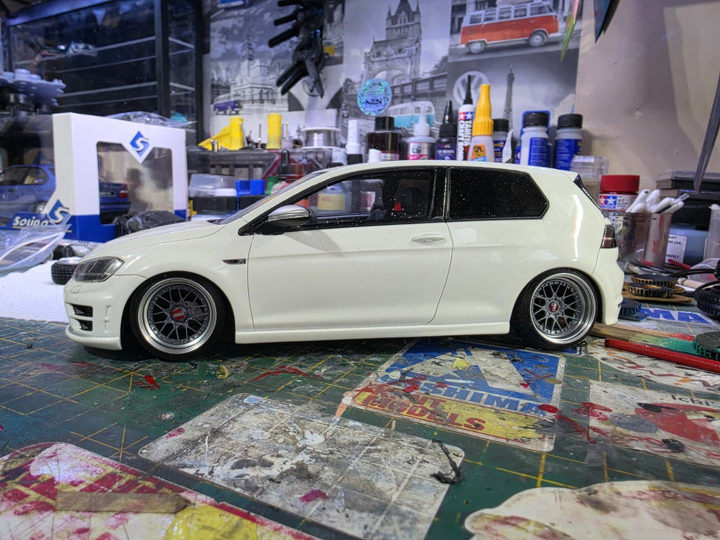 1/18 BBS RS2 Pre-painted Grey with Tyres RESIN DIECAST MODEL ***SALE ITEM***