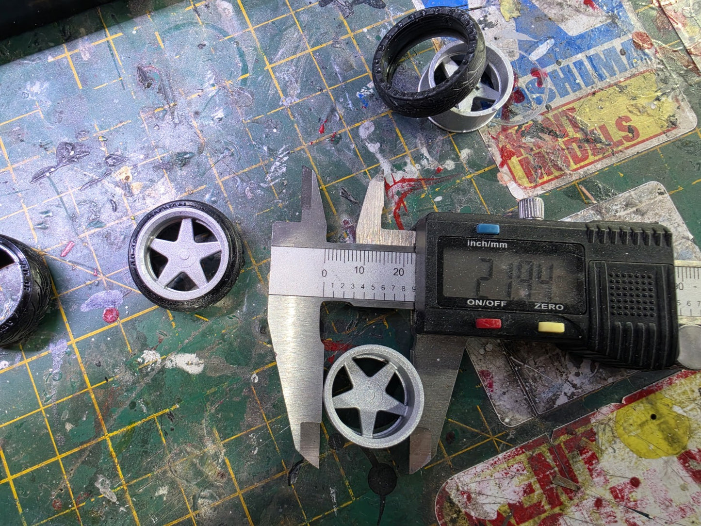 1/24 Scale BROCK B1 3d Printed Wheels & RUBBER Tyres