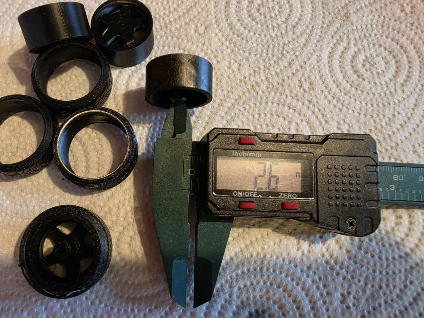 1/18 scale AEZ 5 Spoke Wheels with Toyo RESIN Tyres & MCG OTTO HUBS