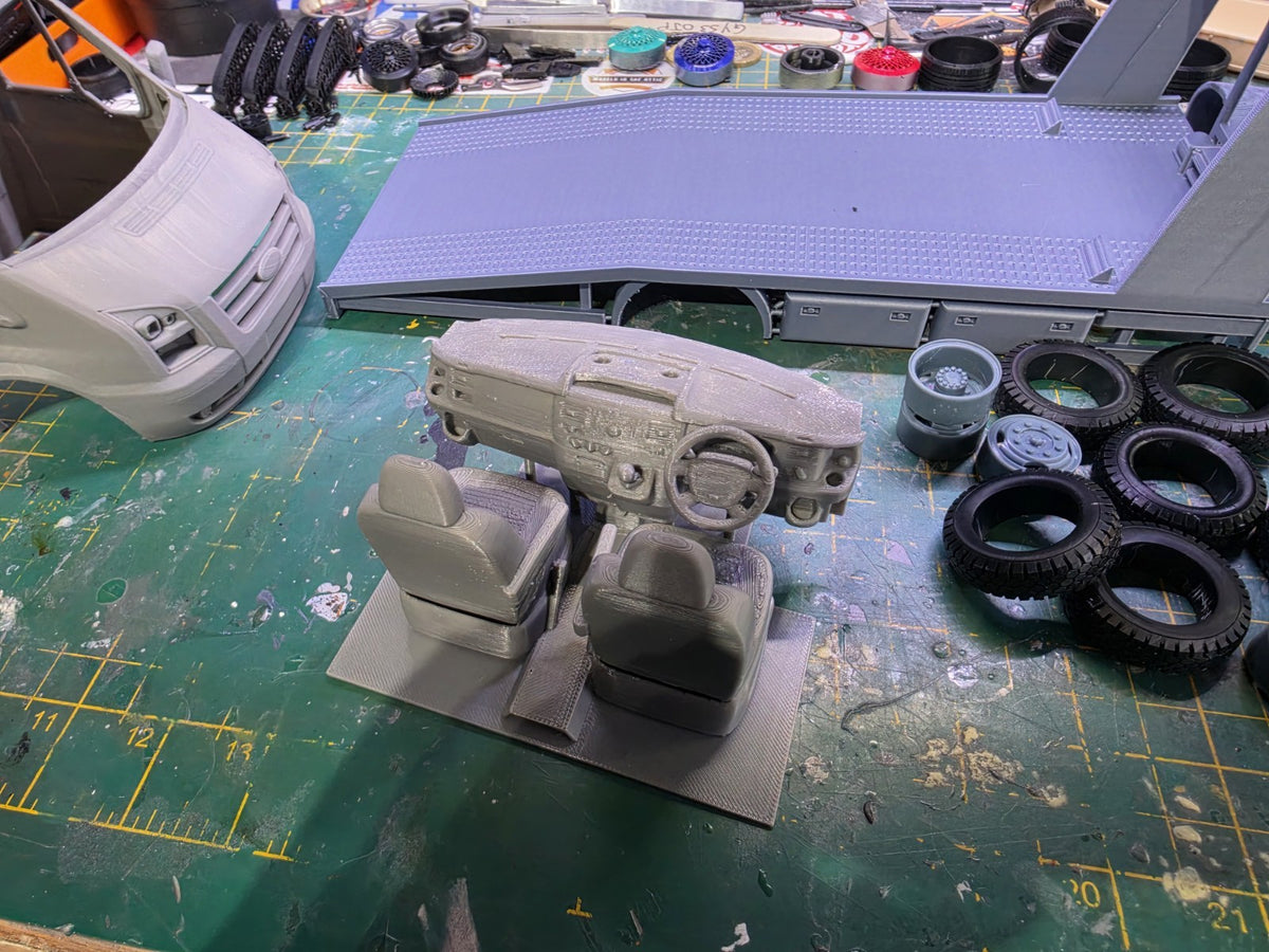 1/18 Ford Transit Recovery Lorry 3D Printed Model Kit Beavertail FULL KIT