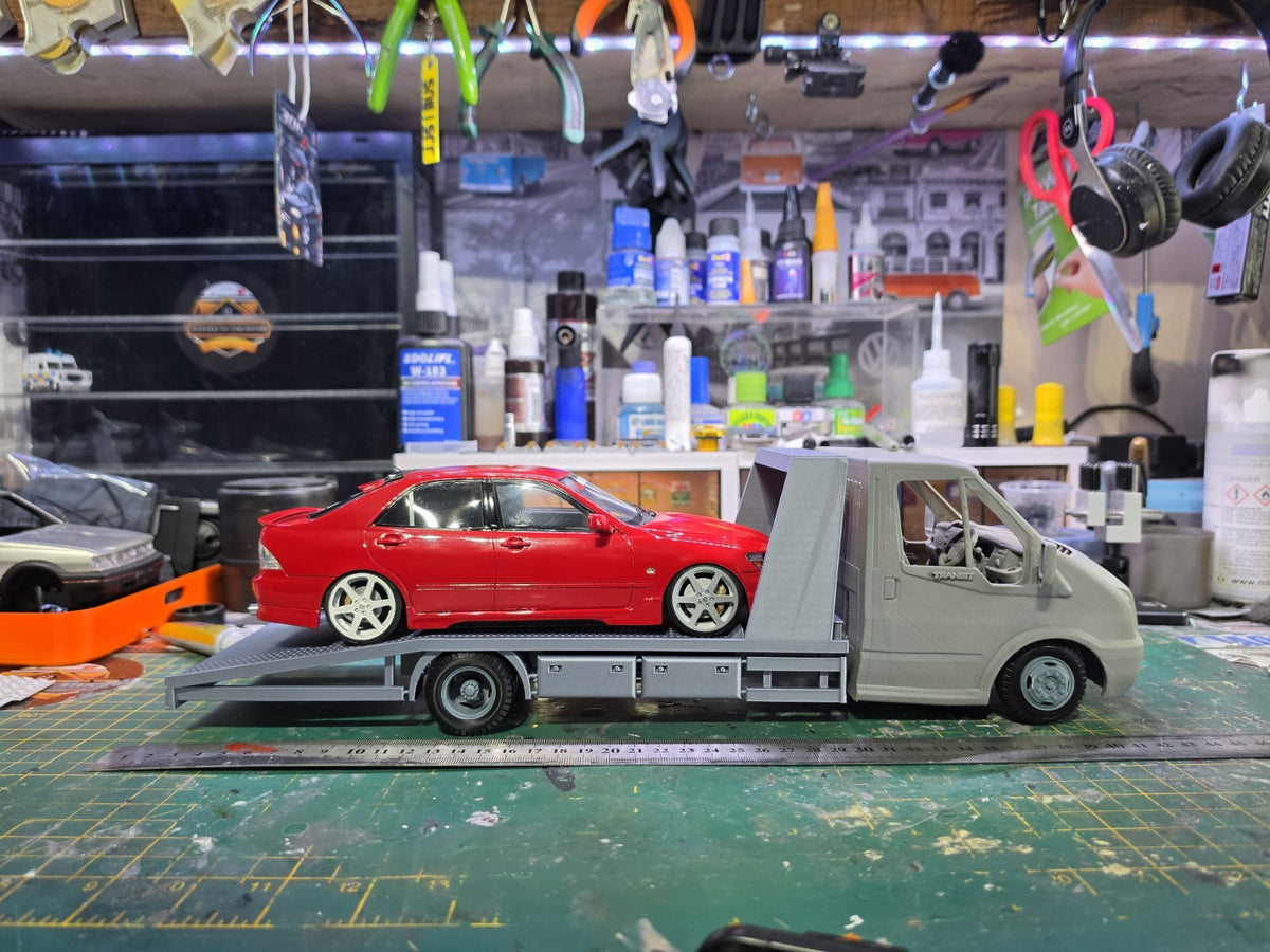 1/18 Ford Transit Recovery Lorry 3D Printed Model Kit Beavertail FULL KIT