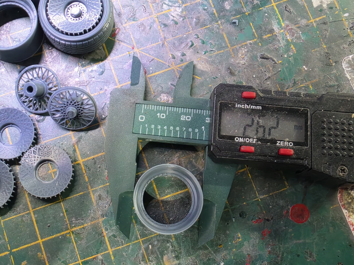 1/18 scale 17" BBS RS Wheels with Resin Tyres 6/3mm hub TURBO FANS