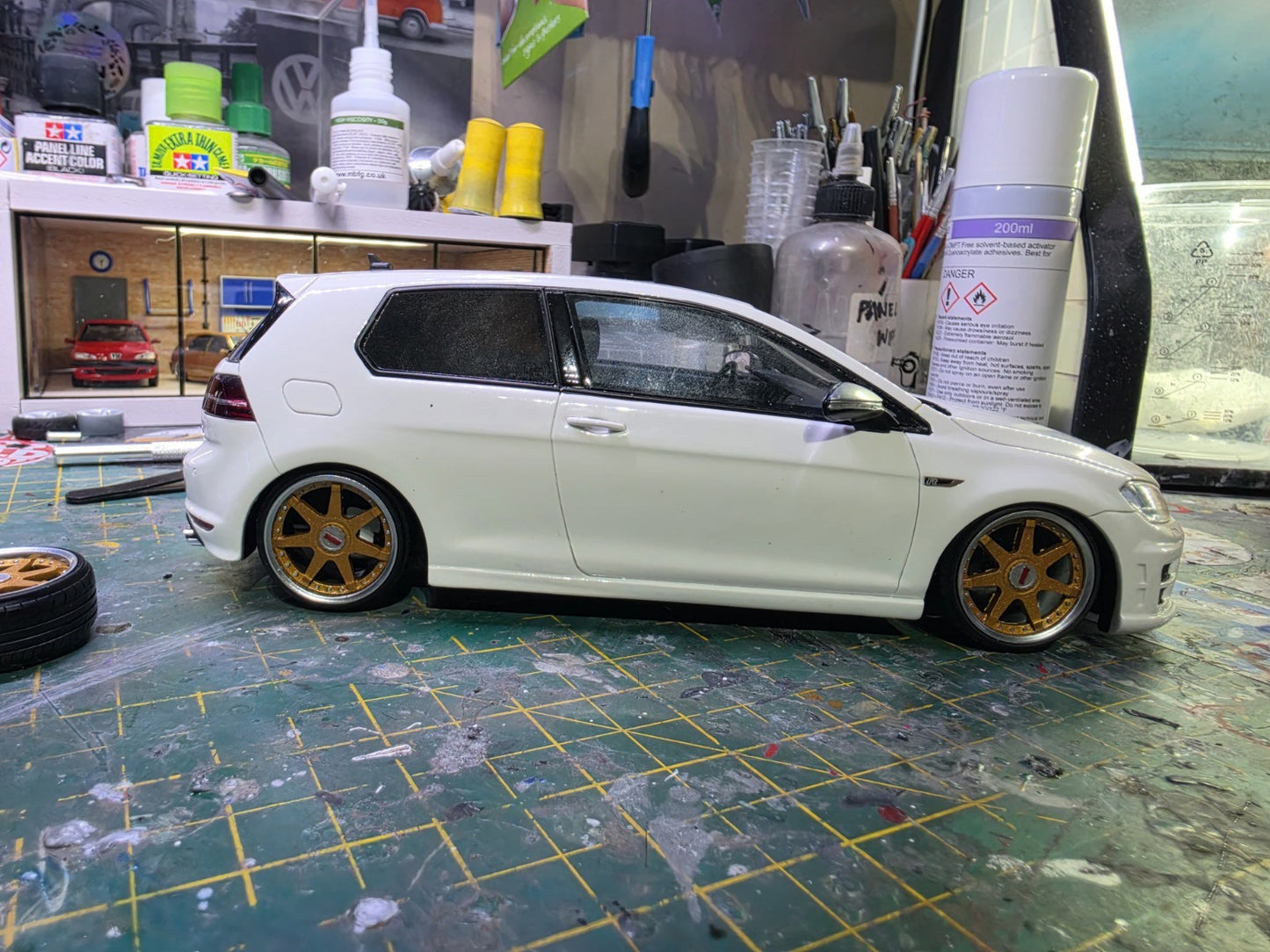 1/18 Scale BBS RT700 3d Printed Wheels & Tyres PRE PAINTED