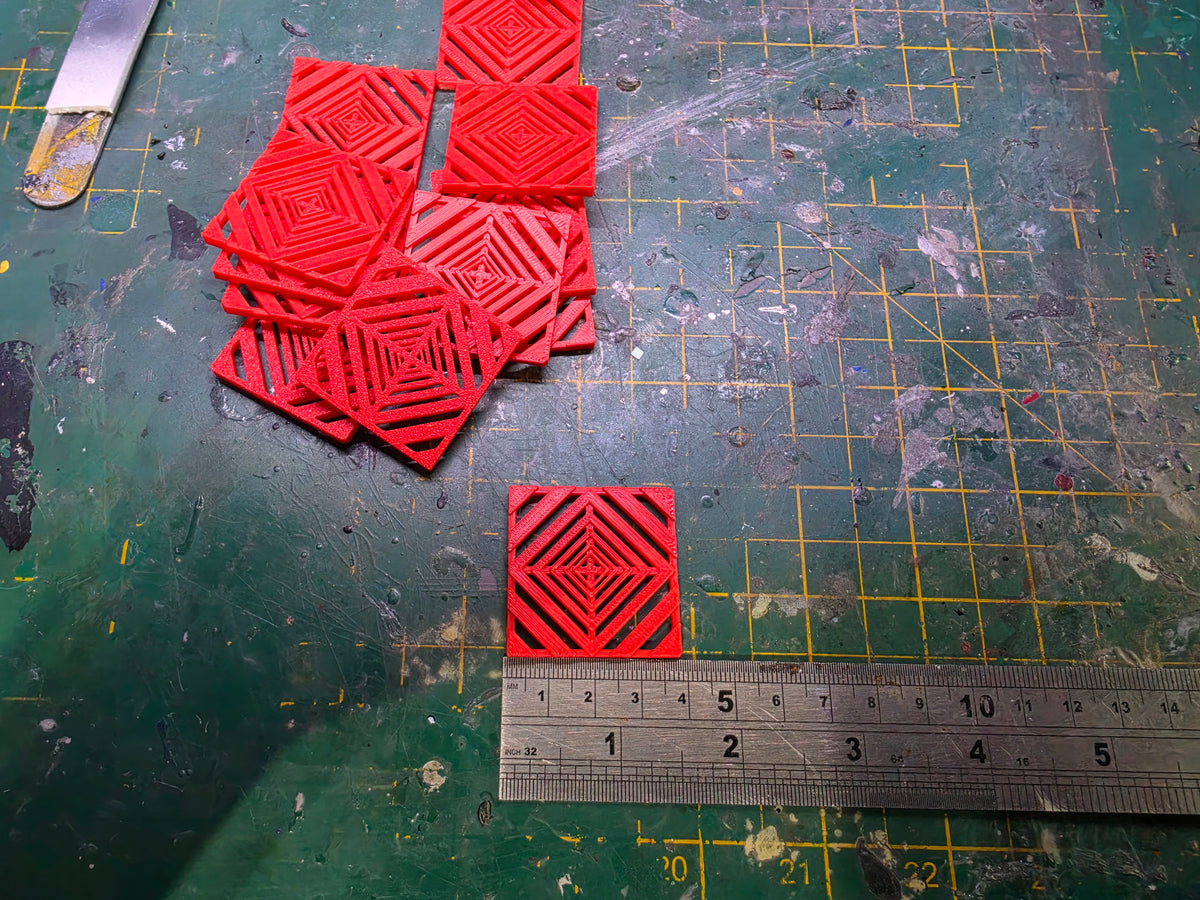 1/18 Scale Tuff Tile Flooring for Dioramas (RED)