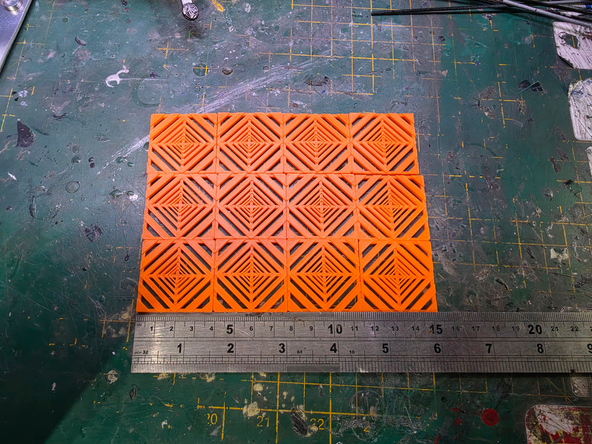 1/18 Scale Tuff Tile Flooring for Dioramas (ORANGE)