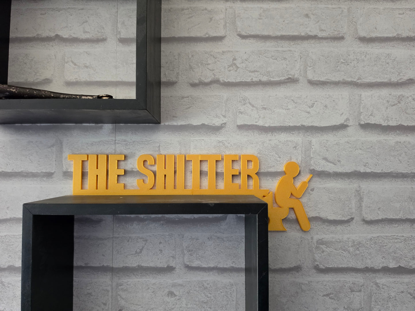 The Shitter Bathroom door sign