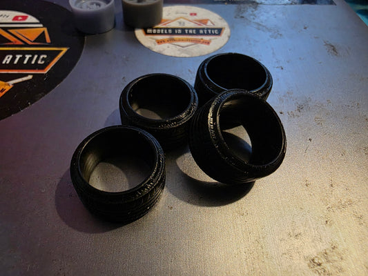 1/24 Scale Rubber Michelin Stretched tyres