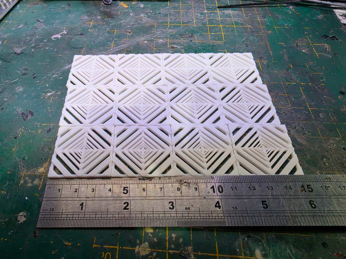 1/18 Scale Tuff Tile Flooring for Dioramas (WHITE)