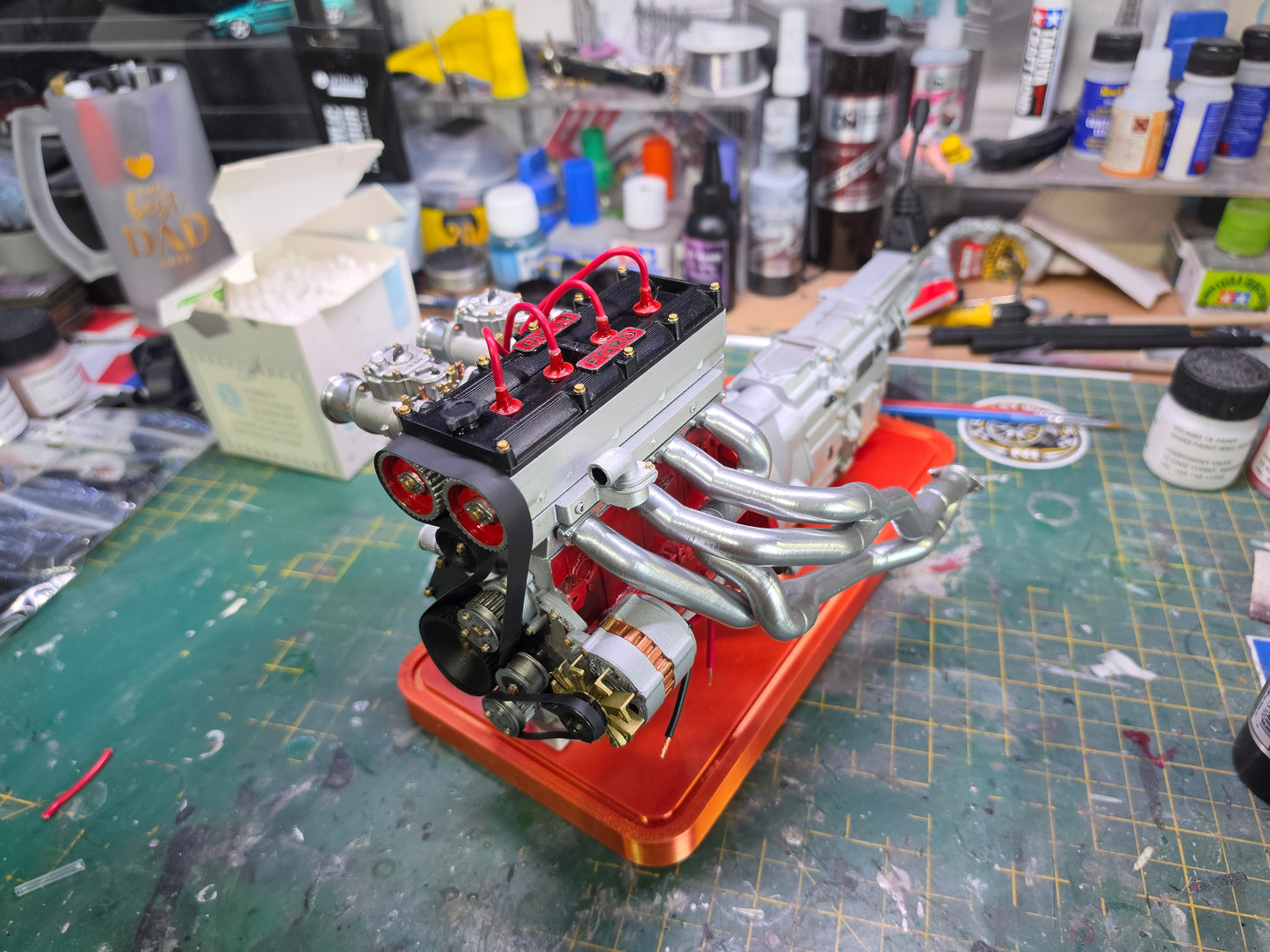 1/4 Scale 3D PRINTED FORD BDA Engine And Gearbox For DESK DISPLAY Or GIFT KIT