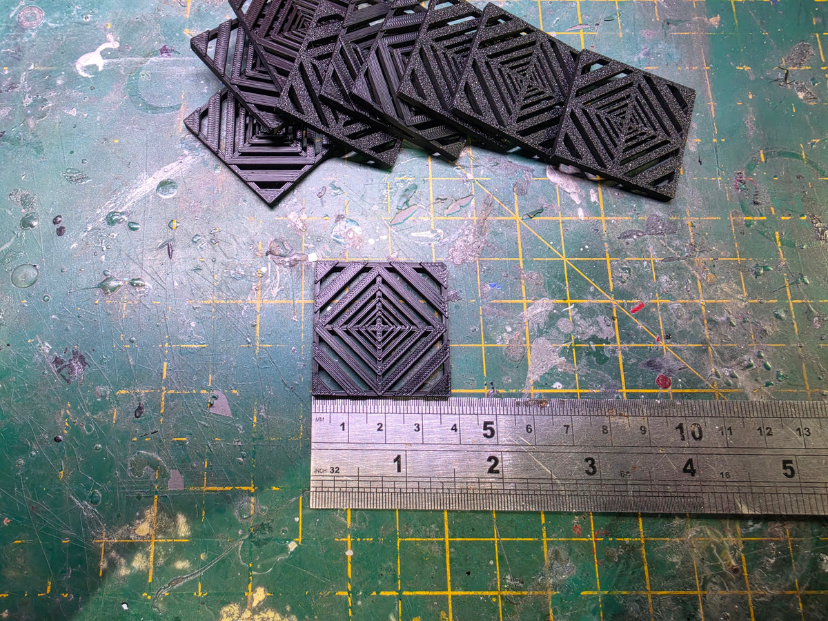 1/18 Scale Tuff Tile Flooring for Dioramas (BLACK)