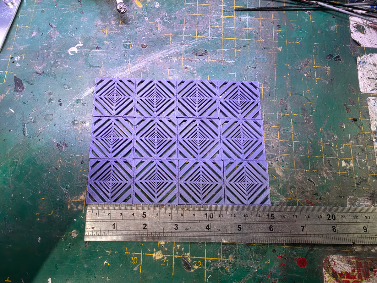 1/18 Scale Tuff Tile Flooring for Dioramas (PURPLE)