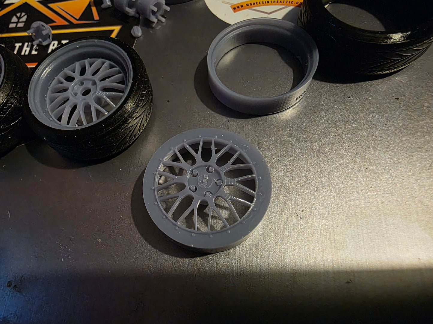 BBS LM Split Staggered with Rubber Stretched Tyres