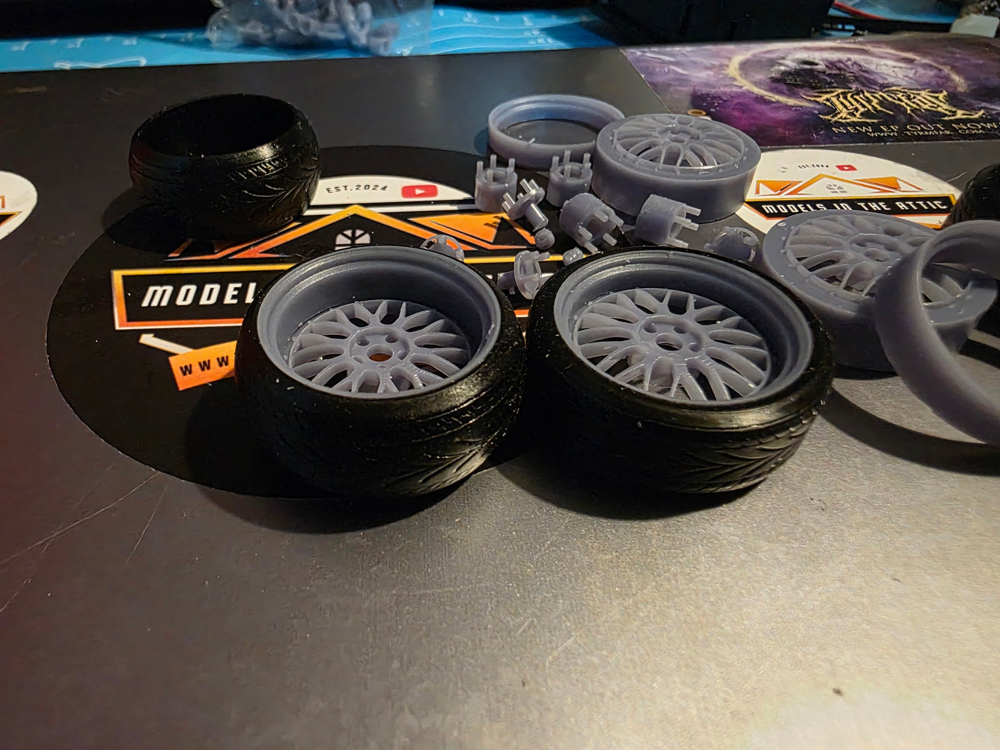 BBS LM Split Staggered with Rubber Stretched Tyres