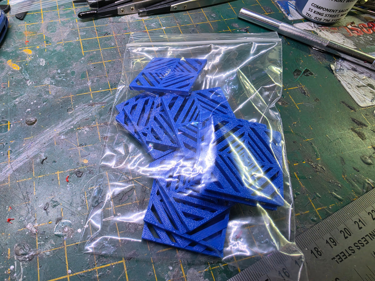 1/18 Scale Tuff Tile Flooring for Dioramas (BLUE)