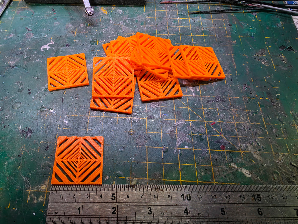 1/18 Scale Tuff Tile Flooring for Dioramas (ORANGE)