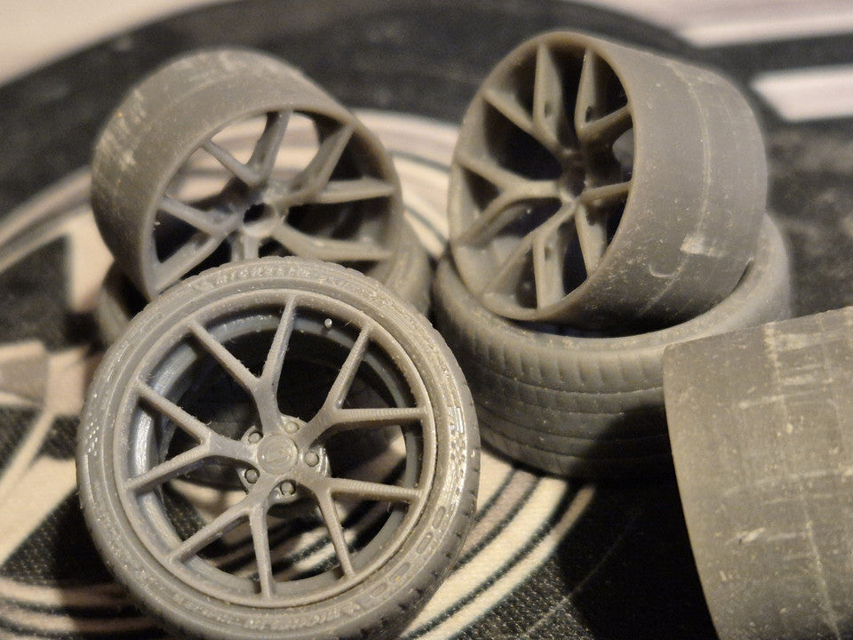 19" BBS FL wheels Michelin tyres Tamiya Aoshima